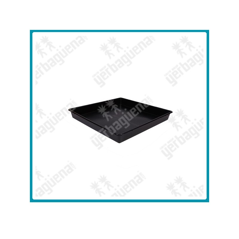 Bandeja negra cuadrada eco 80x80x12 cm.