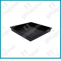 Bandeja negra cuadrada eco 100x100x12 cm.
