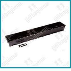 Bandeja portadora para su uso en hidroponía o como bandeja para el drenaje de tiestos cuadrados de 7 litros.