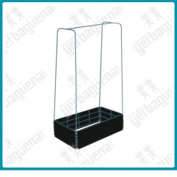 Mini grow bed con estructura metálica y funda plastica.