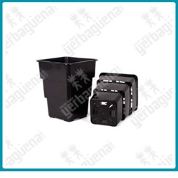 Maceta cuadrada negra air max.