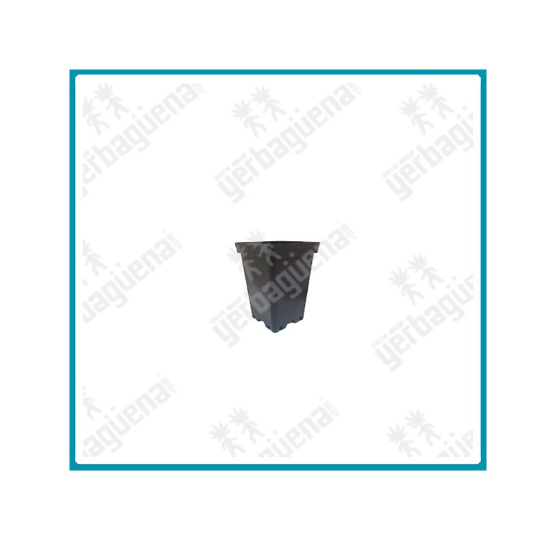 Maceta cuadrada negra de 0.23 L.