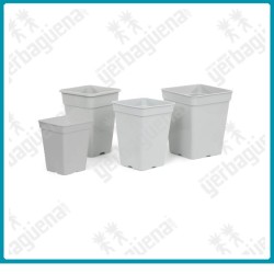 Maceta cuadrada blanca