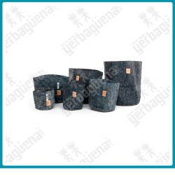Maceta de fibra natural Root pouch charcoal.