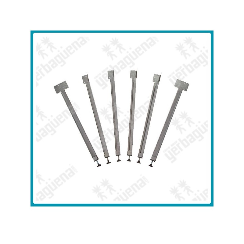 Kit patas largas (58 cm) para soporte de 1 x 2 m.